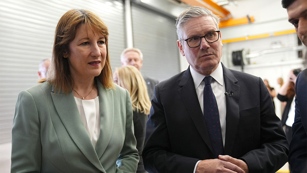 Keir Starmer and Britain's Chancellor of the Exchequer Rachel Reeves visit Horiba Mira in Nuneaton
