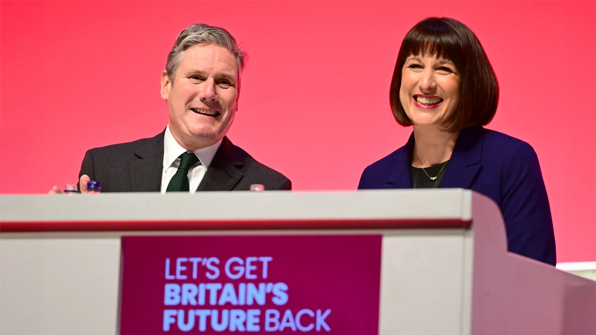 Keir Starmer and Rachel Reeves at the Labour Party conference in 2023